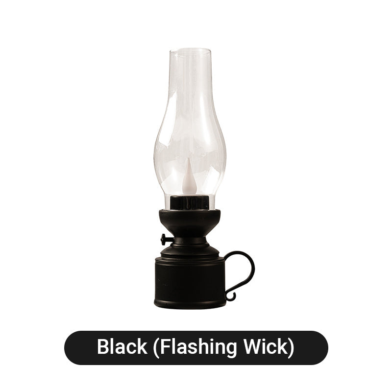 Belro LED vintage kerosene lamp with swinging electronic candle, decorative home and garden candle decor.