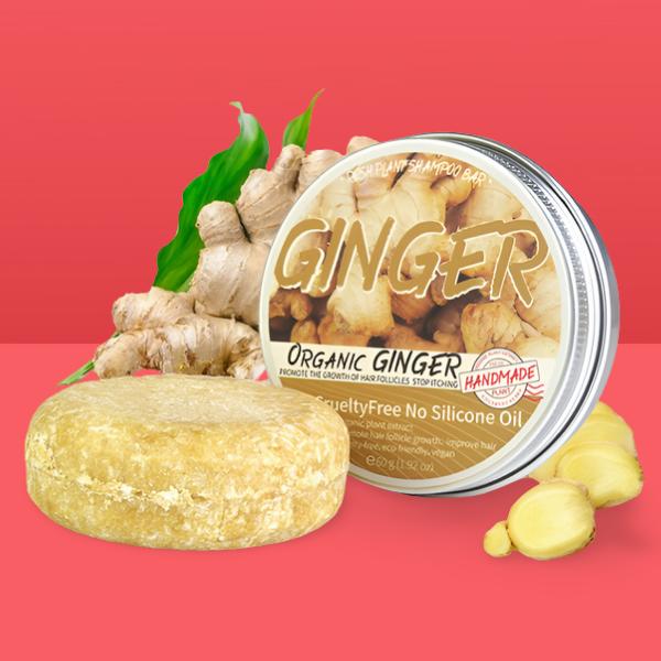 Belro Ginger Hair Growth Shampoo bottle, natural hair care product for men with ginger extract, on a plain background.