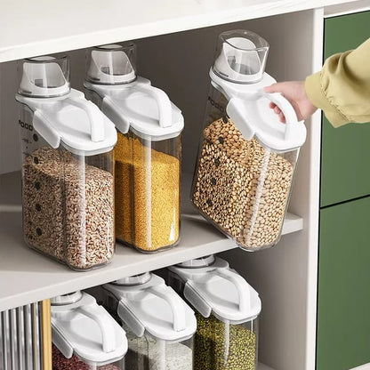 Belro cereal storage containers set with clear, airtight lids for kitchen food storage and organization.