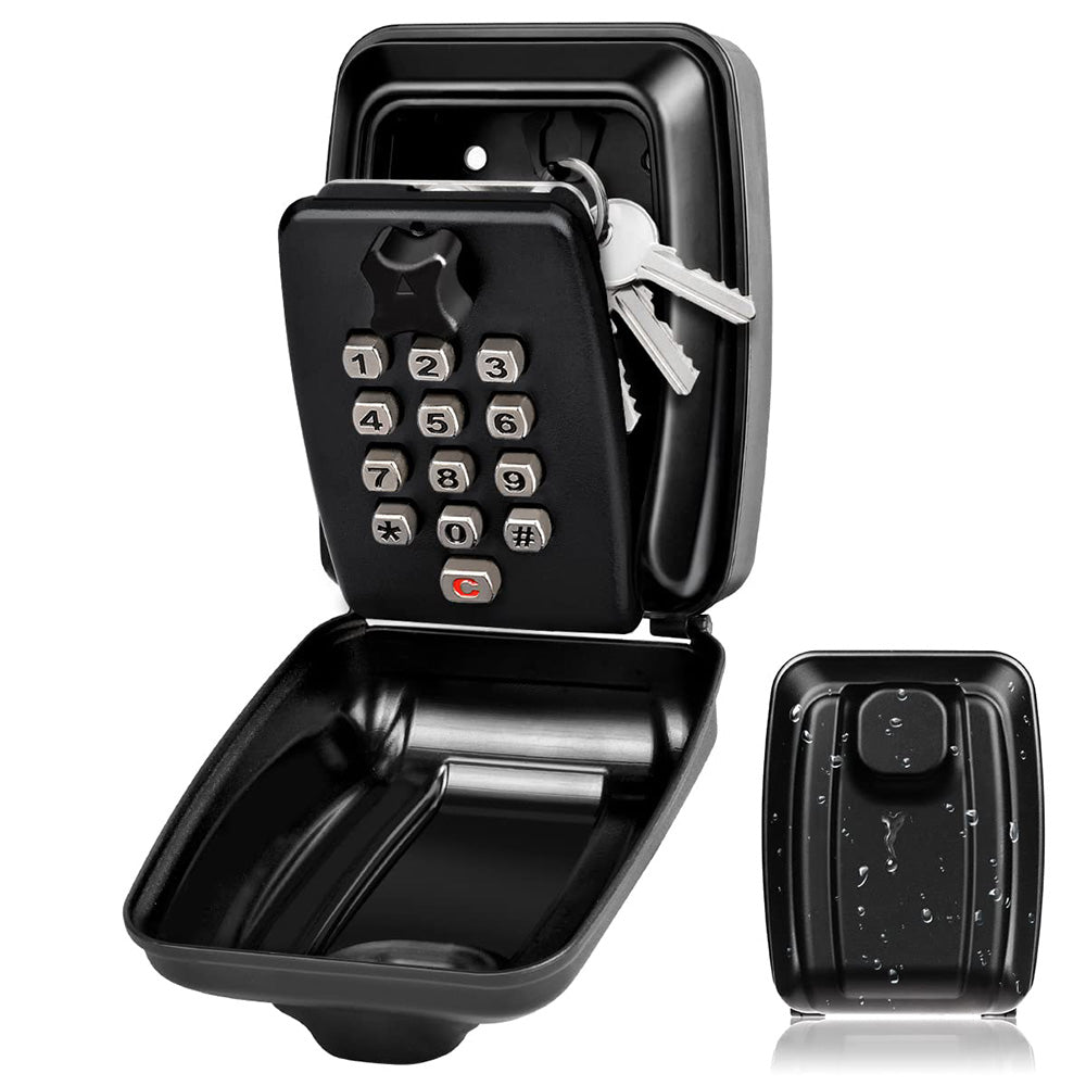 Belro outdoor key cabinet safe, weather-resistant metal key box for secure outdoor key storage in home and garden settings