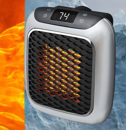 Belro compact electric heater with digital controls and sleek design, ideal for home heating in a modern living space.