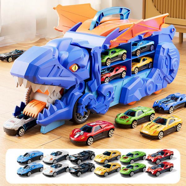 Belro dinosaur toy truck for kids, colorful plastic vehicle with a dinosaur figure, perfect for imaginative play and outdoor fun.