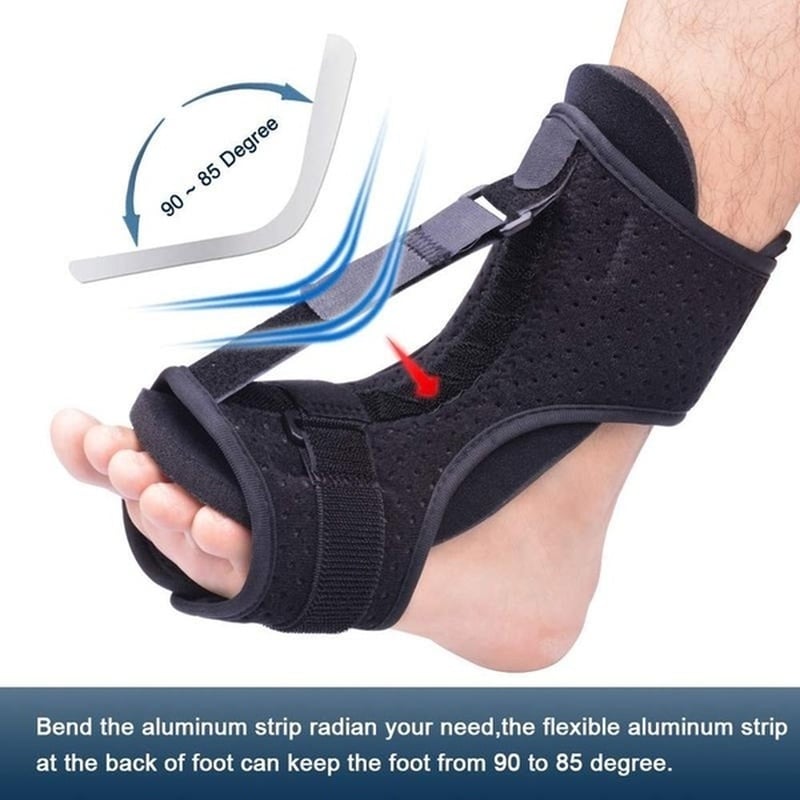 Belro Plantar Fasciitis Night Splint, adjustable foot support accessory with straps for overnight foot pain relief.