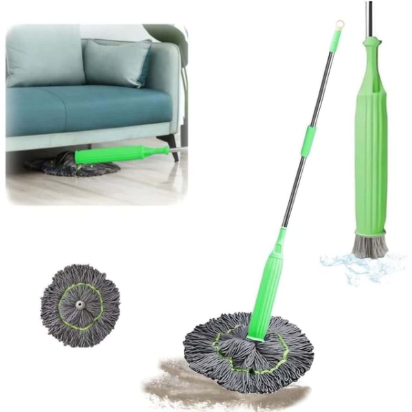 Belro rotating self-wringing mop for easy cleaning, with a durable handle and microfiber head for efficient floor mopping.