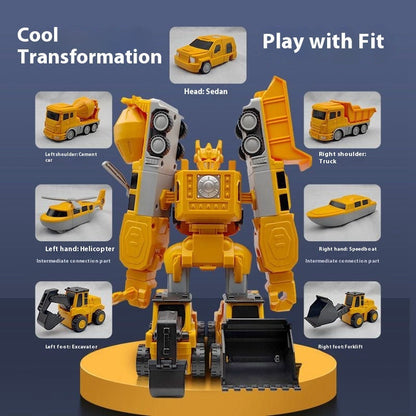 Magnetic transformable Belro car toy with colorful panels and flexible parts, designed for kids' creative play.