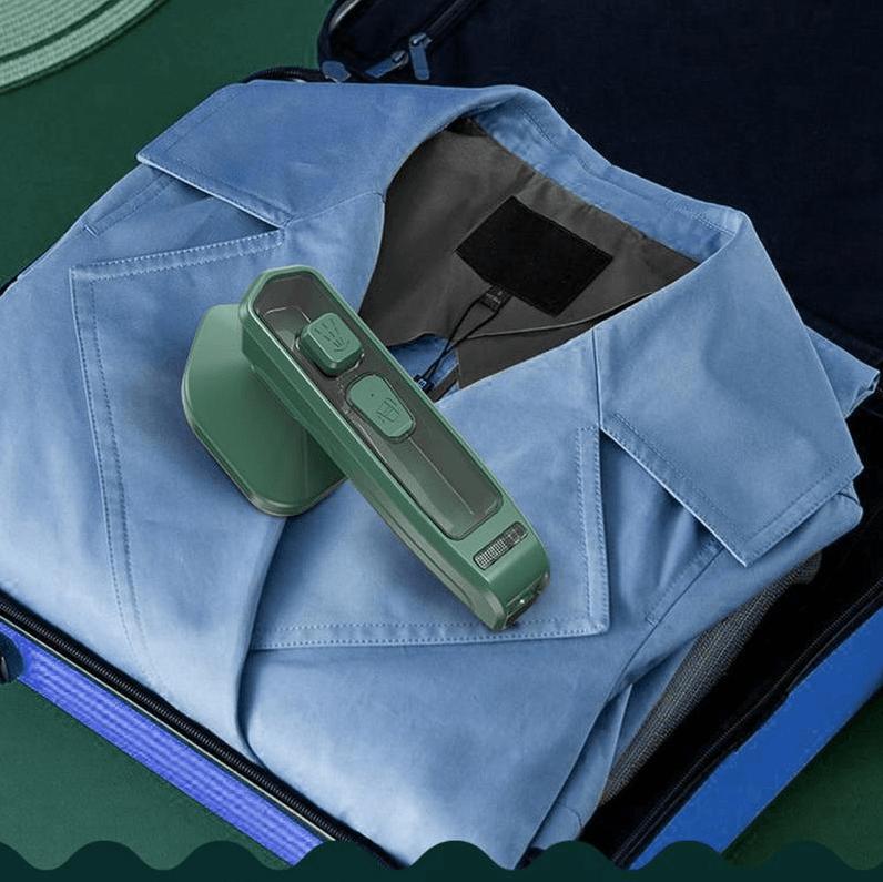 Mini portable Belro iron for home and outdoor use, compact design ideal for quick clothing touch-ups.