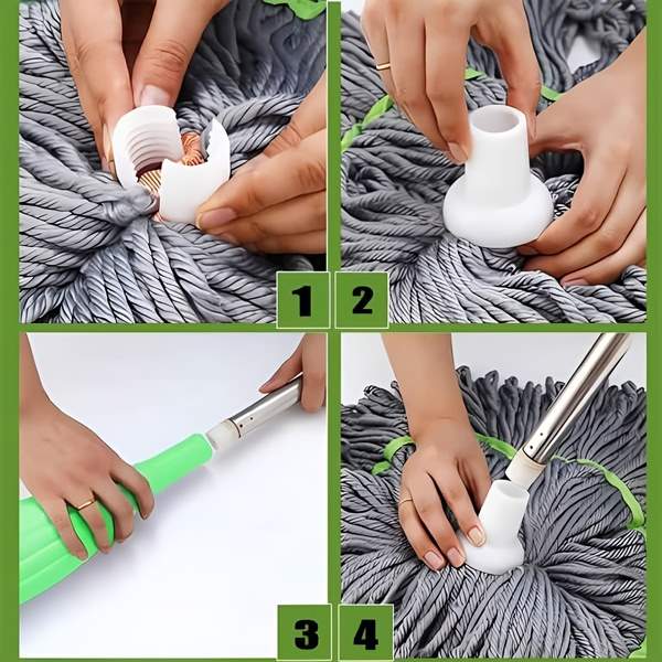 Belro rotating self-wringing mop with ergonomic handle and microfiber cleaning head for effective home and garden cleaning.