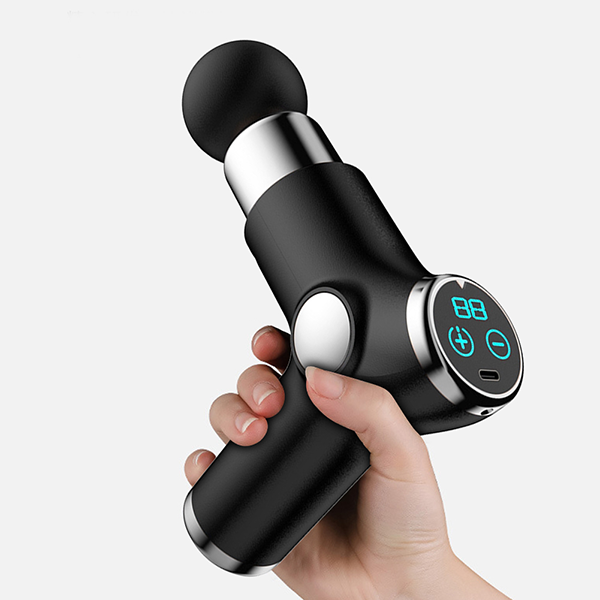 Belro massage gun with percussion function for deep-tissue massage, handheld personal care device with multiple attachments
