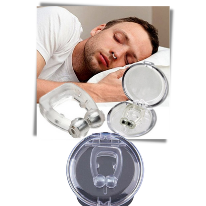 Belro anti-snoring nasal device for sleep aids, showing a close-up of the nasal insert designed to reduce snoring.