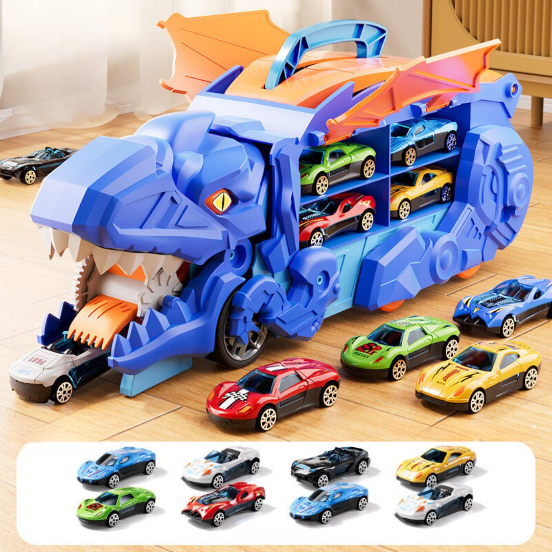 Belro dinosaur toy truck for kids, colorful plastic action figure vehicle in vibrant colors, perfect for imaginative play