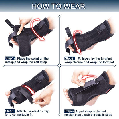 Belro Plantar Fasciitis Night Splint accessory with adjustable suspenders for foot support during sleep.