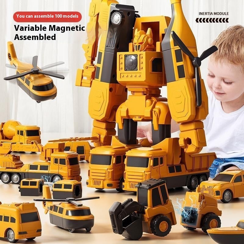 Belro magnetic transformable car toy with colorful magnetic pieces, designed for creative play and vehicle construction.