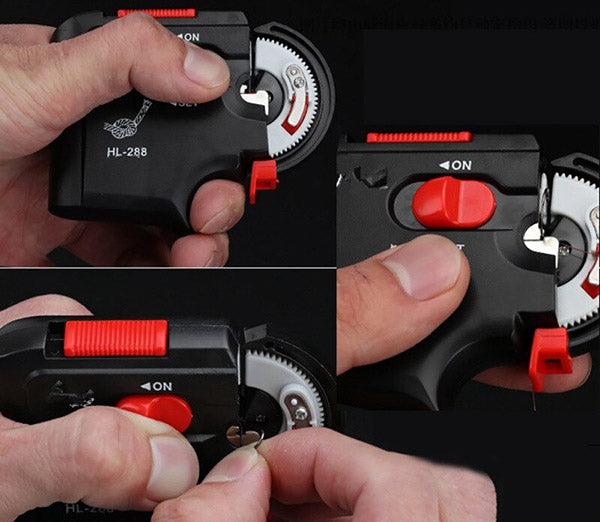 Belro electric fishing rod for outdoor fishing, showing the lightweight design and handle with electronic components.