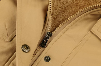 Men's thermal fleece coat by Belro, showcasing a warm, cozy fleece outer layer perfect for cold weather.