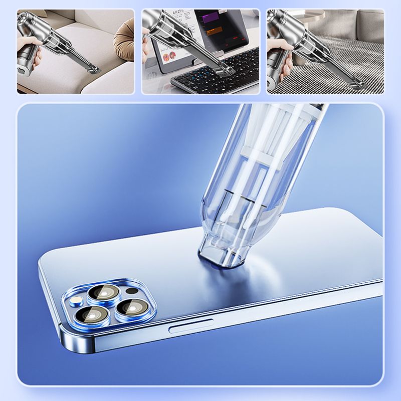 Belro cordless car vacuum cleaner with a compact design, handheld, ideal for quick cleaning of vehicle interiors.