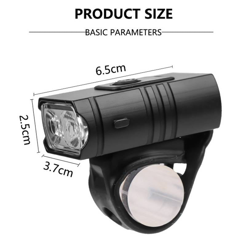 Belro bike headlights and taillights mounted on a bicycle for improved visibility during night riding.
