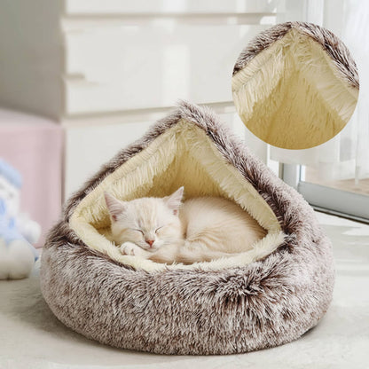 Belro donut-shaped pet bed for dogs and cats, soft and cozy with a plush interior, ideal for pets to rest comfortably.