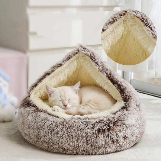 Belro donut-shaped pet bed for dogs and cats, soft and cozy with a plush interior, ideal for pets to rest comfortably.
