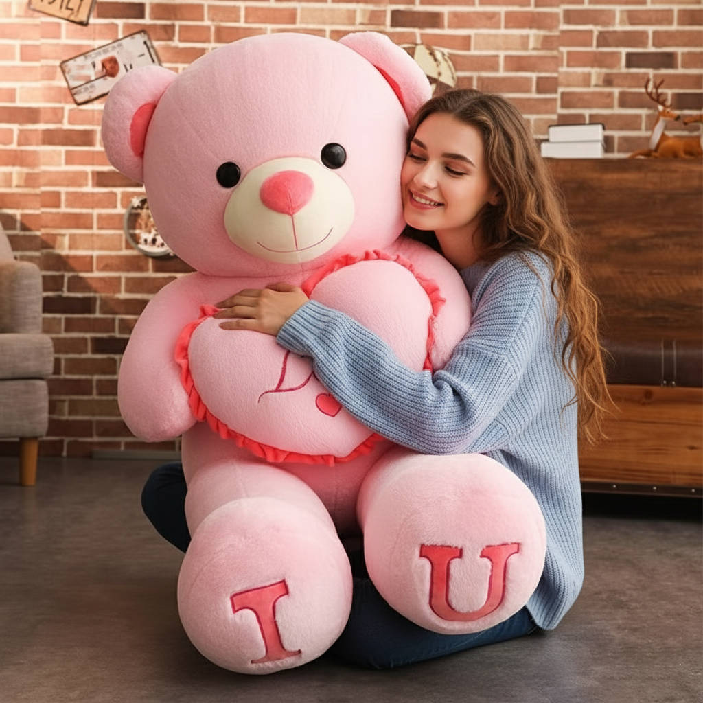 Large Belro giant teddy bear pillow, soft and plush, perfect for home decor and cozy comfort in bedding or pillows.