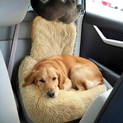 Belro protecting dog bed for car, waterproof automotive pet bed with side support, suitable for car travel and comfort.