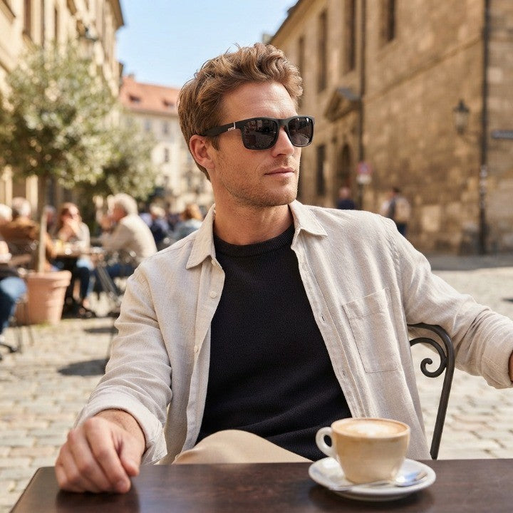 Mivoza polarized sunglasses with UV400 protection, scratch-resistant lenses, lightweight unisex design, stylish fashion accessory.