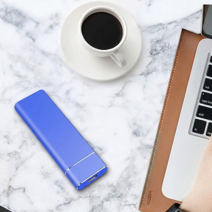 Mivoza 8TB external SSD with USB 3.1 Type-C aluminum case, compact design, and plug-and-play fast storage for electronics and data.