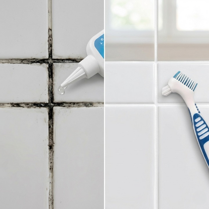 Mivoza mold remover gel with 100ml brush applicator, deep action no-scrub formula for cleaning mold and mildew from surfaces.