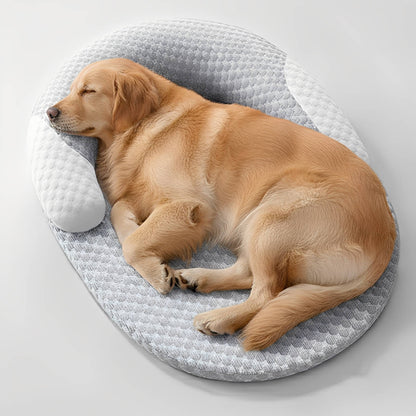 Belro orthopedic cooling dog bed with plush fabric and supportive design, ideal for comfort and cooling for dogs.