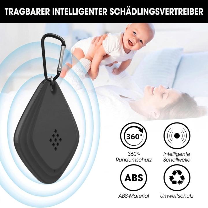 Mivoza Deutschland ultrasonic pet protector device repelling fleas, ticks, and mosquitoes without chemicals for home and pet safety.