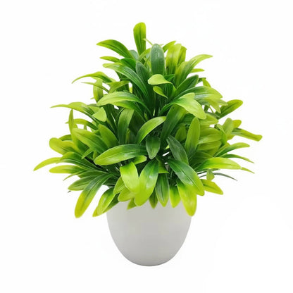 Artificial plants with decorative pots from Belro, ideal for home and garden decor, featuring lush green foliage in stylish containers.