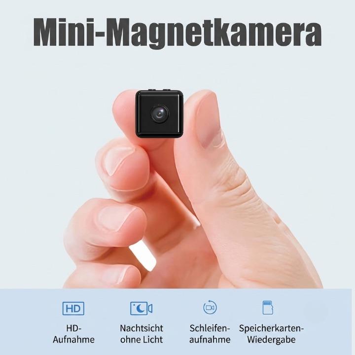 Mini night vision security camera from Mivoza Deutschland with 1080P HD lens and motion detection for indoor home security.