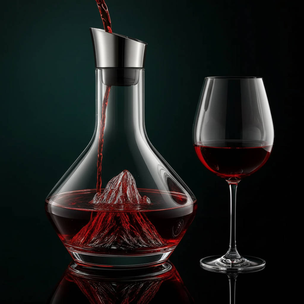 Belro crystal glass wine decanter aerator carafe with a sleek, transparent design for elegant wine serving.