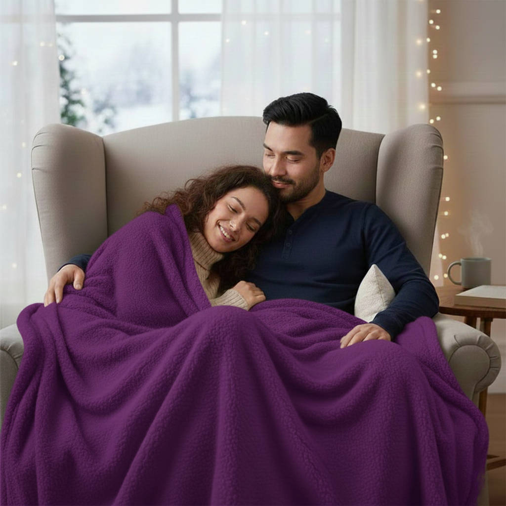 Belro waterproof blanket for couples, cozy throw with waterproof backing, ideal for home bedding and outdoor use.