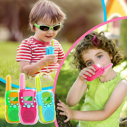 Belro Kids Walkie Talkies set with three colorful devices, designed for children to play and communicate easily.