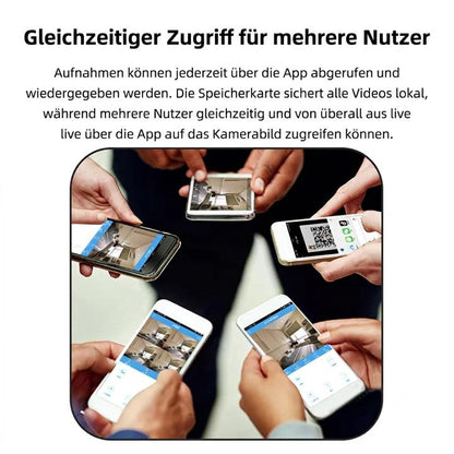 Mini night vision security camera by Mivoza Deutschland with 1080P HD resolution, motion detection, and indoor surveillance features.