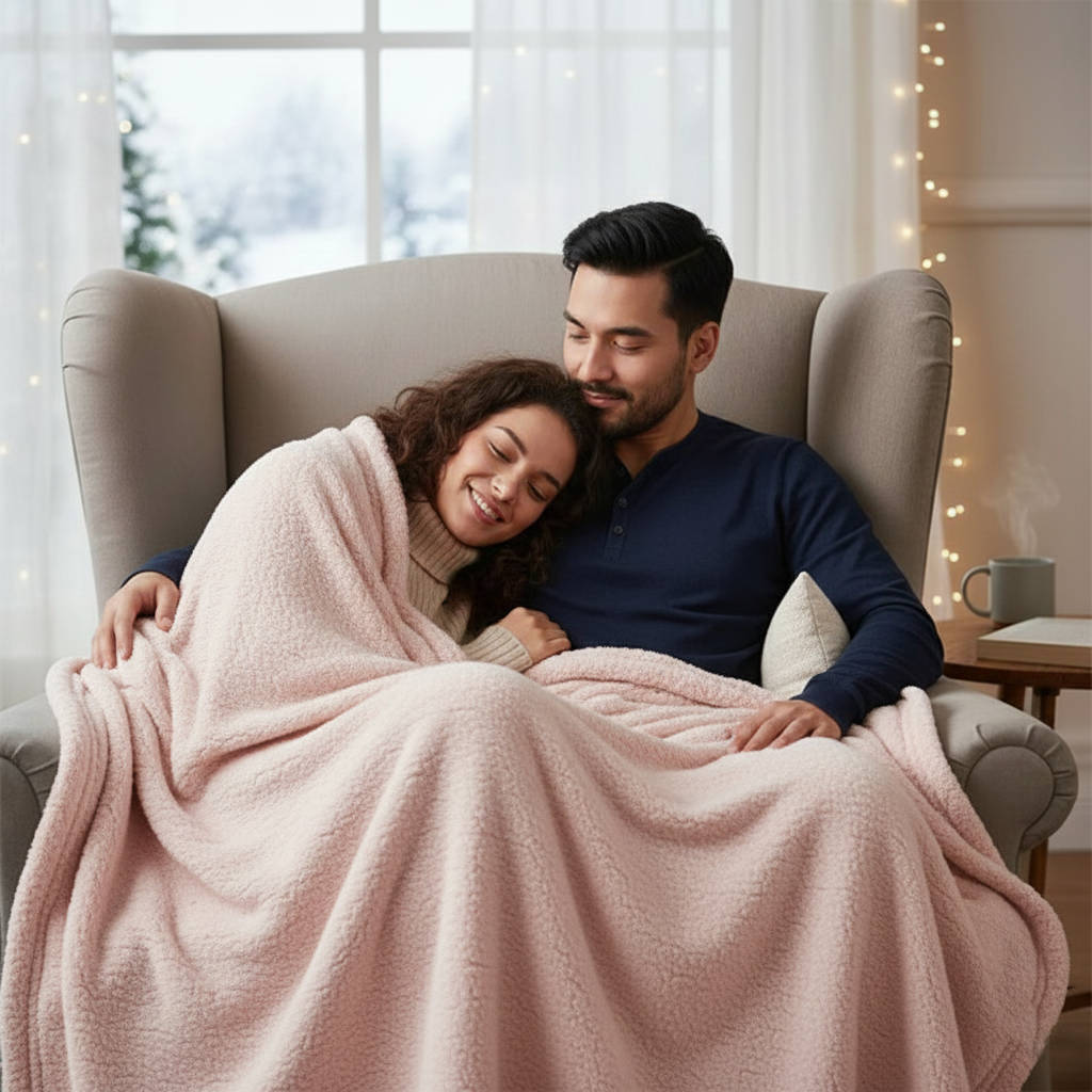 Belro waterproof blanket for couples, cozy bedding throw with waterproof features, ideal for home and bedroom use.
