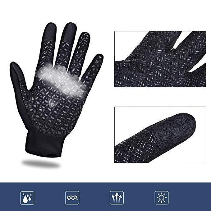 BowLift waterproof windproof thermal touchscreen gloves, outdoor winter gloves with insulated design and textured grip.