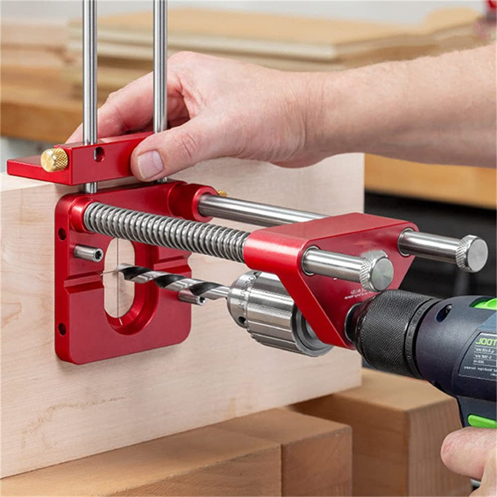 Belro freely adjustable drilling locator tool for precise screwdriving, shown in close-up with adjustable components.