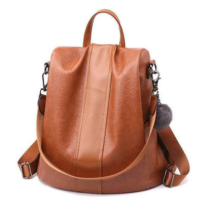 Belro anti-theft backpack with secure zipper design, black travel bag for daily use and safety.