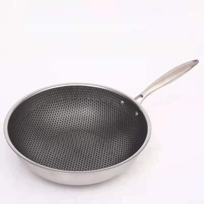 Belro non-stick stainless steel frying pan for kitchen and dining, showing a clean, shiny cookware with a black non-stick interior.