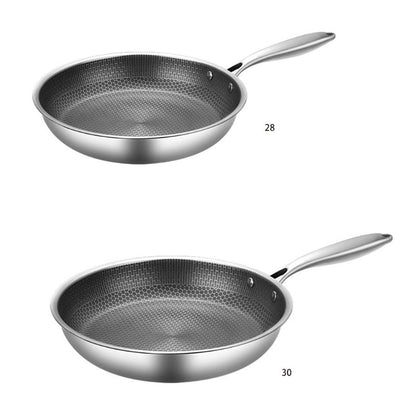 Belro non-stick stainless steel frying pan with black handle, suitable for home kitchen cooking and easy food release