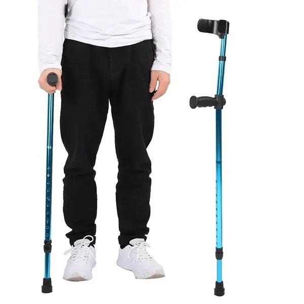 Belro foldable adjustable crutch for mobility aid, featuring ergonomic handle and lightweight design for easy support.