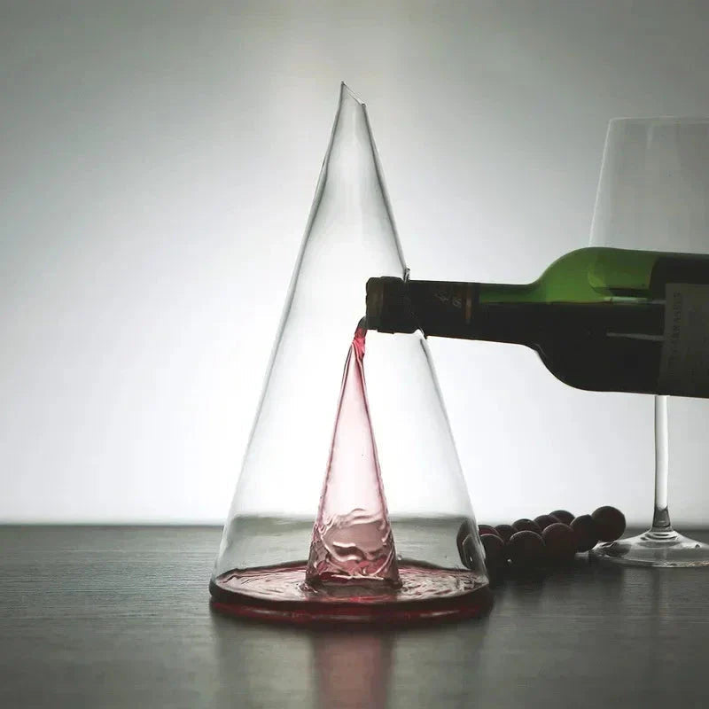 Belro double pyramid waterfall decanter for stylish home and kitchen use, featuring a modern, elegant design.