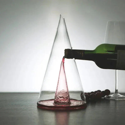 Belro double pyramid waterfall decanter for stylish home and kitchen use, featuring a modern, elegant design.