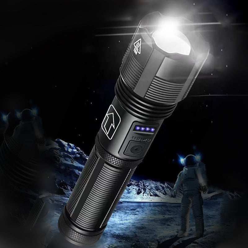 Belro waterproof military laser pocket lamp with compact flashlight design and adjustable focus for outdoor use.