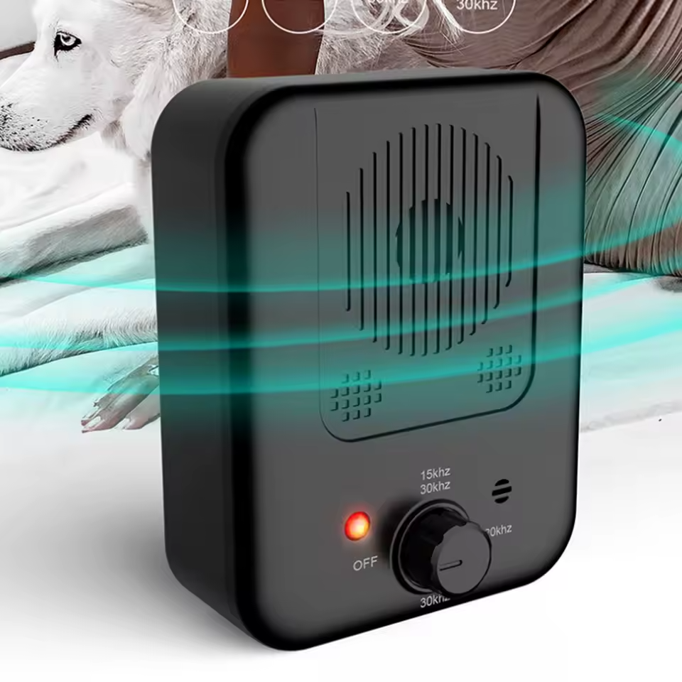 Belro automatic dog bark stopper in use, a pet supplies device designed to reduce barking in dogs.