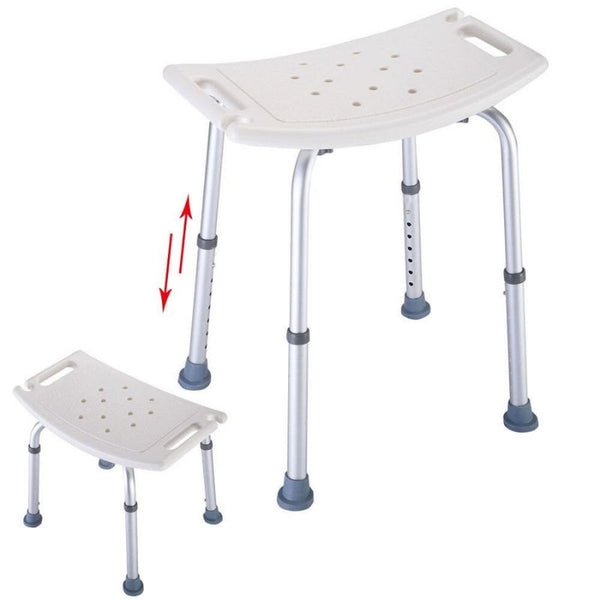 Belro foldable shower stool with non-slip surface and adjustable height for safe, comfortable bathing.