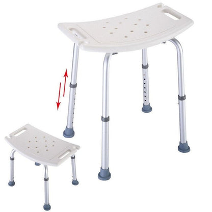 Belro foldable shower stool with non-slip surface and adjustable height for safe, comfortable bathing.