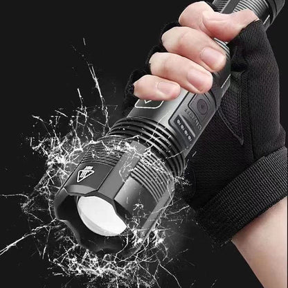 Belro waterproof military laser pocket flashlight with compact design and adjustable beam, suitable for outdoor and tactical use