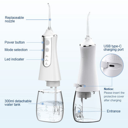 Belro Dental Jet Water Flosser for oral care, showing the compact device with a nozzle attachment on a white background.